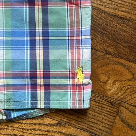 POLO Ralph Lauren plaid swim trunks medium - Picture 2 of 6